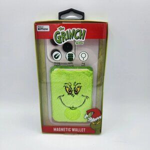 The Grinch iPhone Magnetic Wallet NIB MagSafe Wallet Fuzzy/green/soft Culturefly